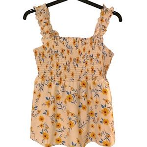 2X Yellow Shein Babydoll Tank Top
